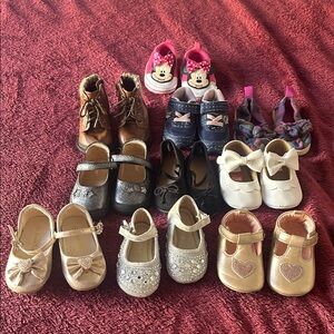 Multiples Kids Shoe Collection - Pink, Brown, Black, White, Gold